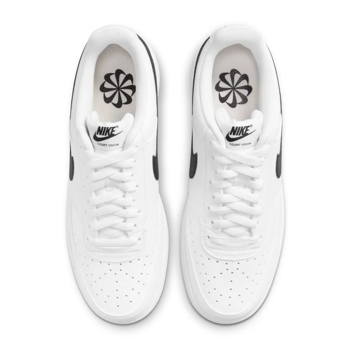 Nike Court Vision Low Next Nature Sneakers Wit Zwart