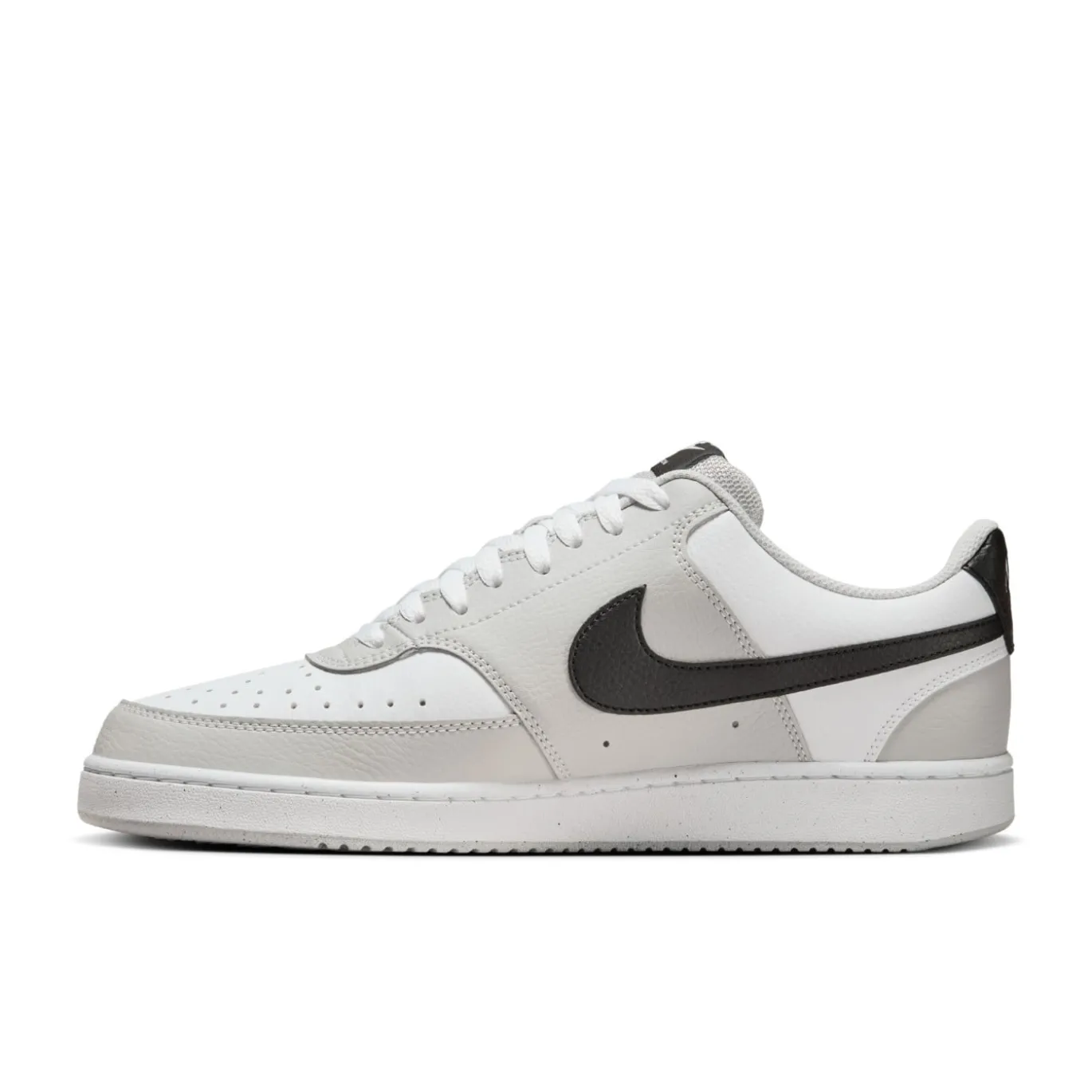 Nike Court Vision Low Sneakers Lichtgrijs Wit Zwart