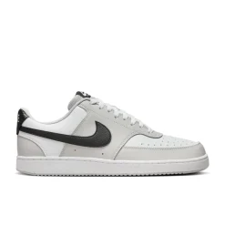 Nike Court Vision Low Sneakers Lichtgrijs Wit Zwart