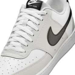 Nike Court Vision Low Sneakers Lichtgrijs Wit Zwart