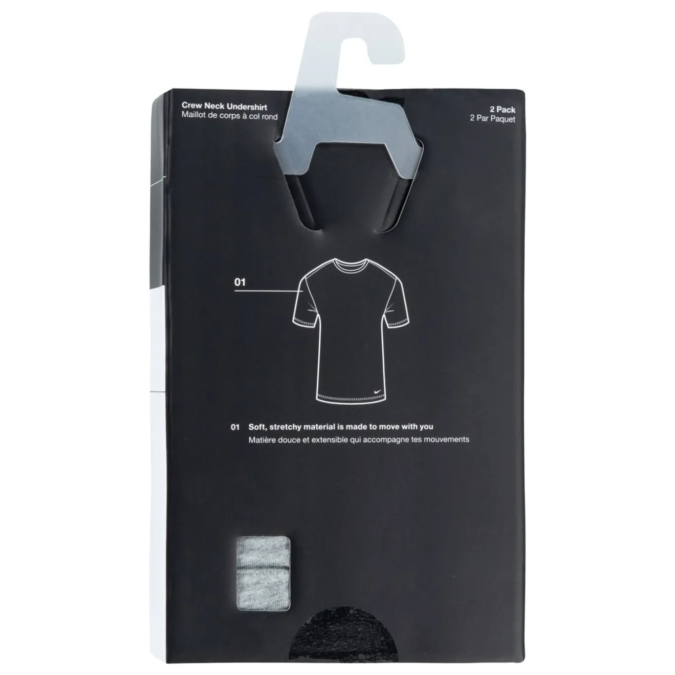 Nike Crew Ondershirt 2-Pack Jongens Zwart Grijs