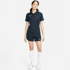 Nike Dri-FIT Academy 23 Polo Dames Donkerblauw Blauw Wit