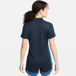 Nike Dri-FIT Academy 23 Polo Dames Donkerblauw Blauw Wit