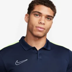 Nike Dri-FIT Academy 23 Polo Donkerblauw Geel Wit