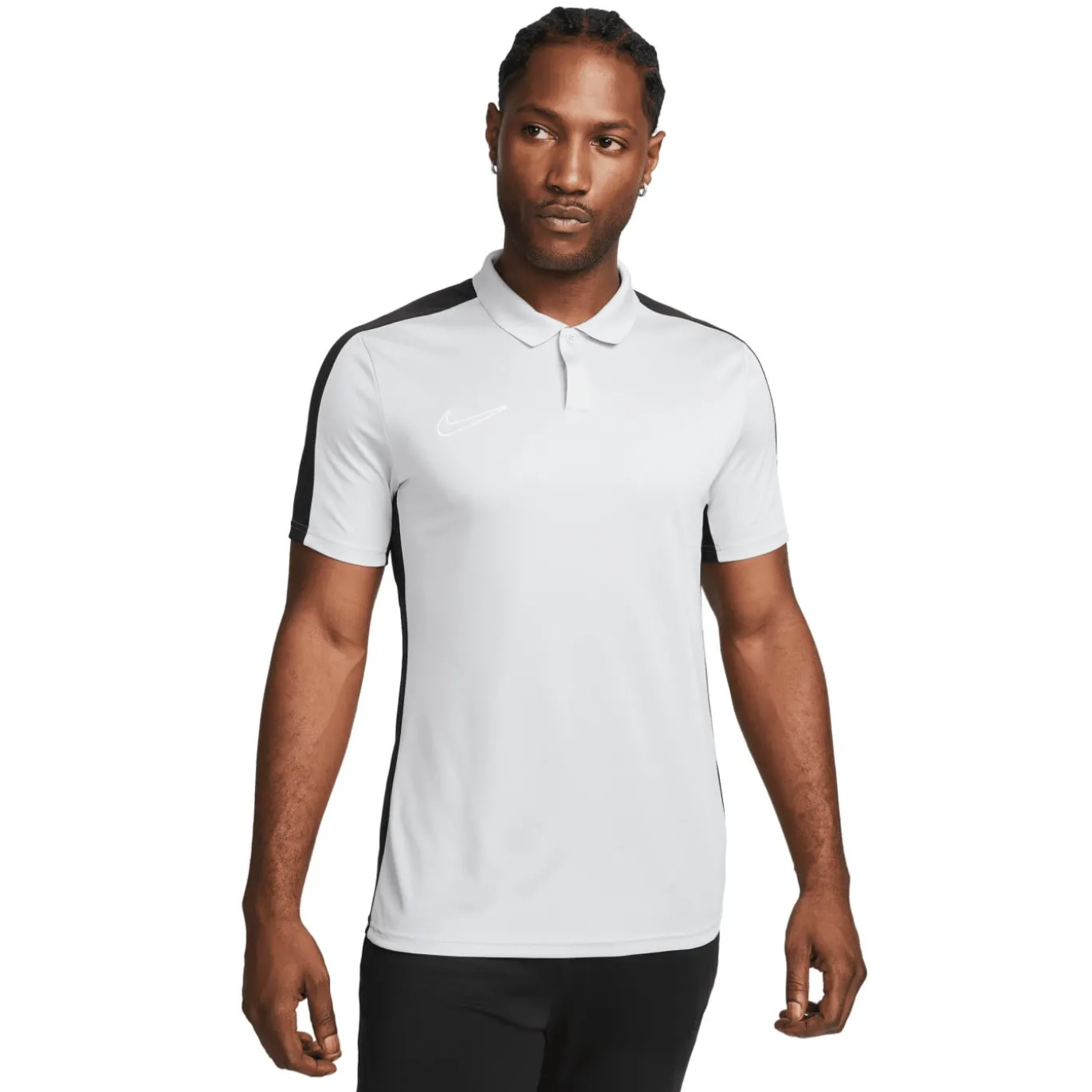 Nike Dri-FIT Academy 23 Polo Grijs Zwart Wit