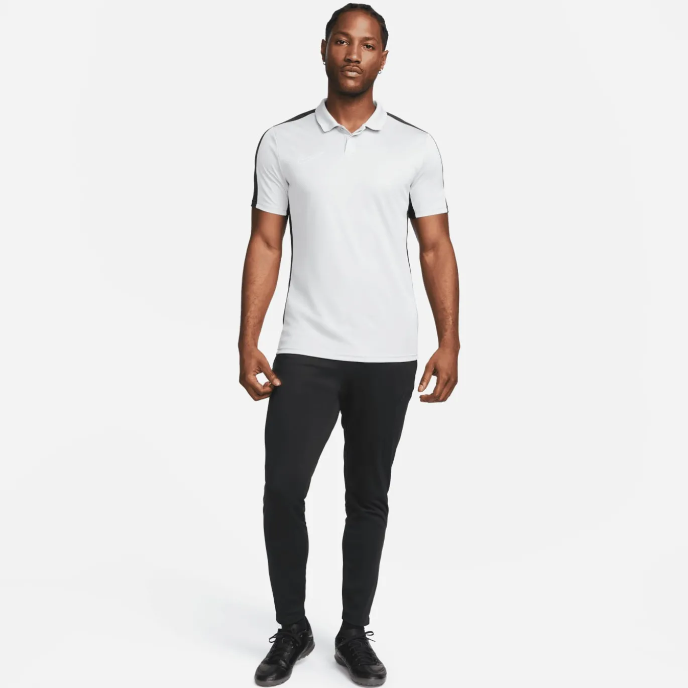 Nike Dri-FIT Academy 23 Polo Grijs Zwart Wit