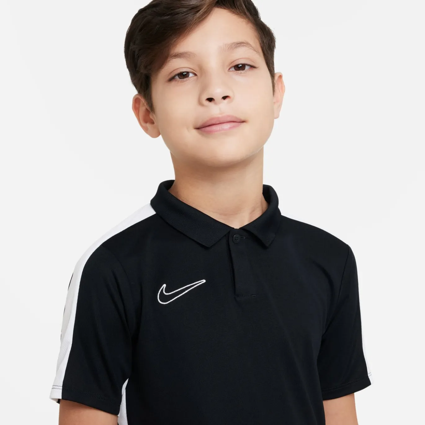 Nike Dri-FIT Academy 23 Polo Kids Zwart Wit