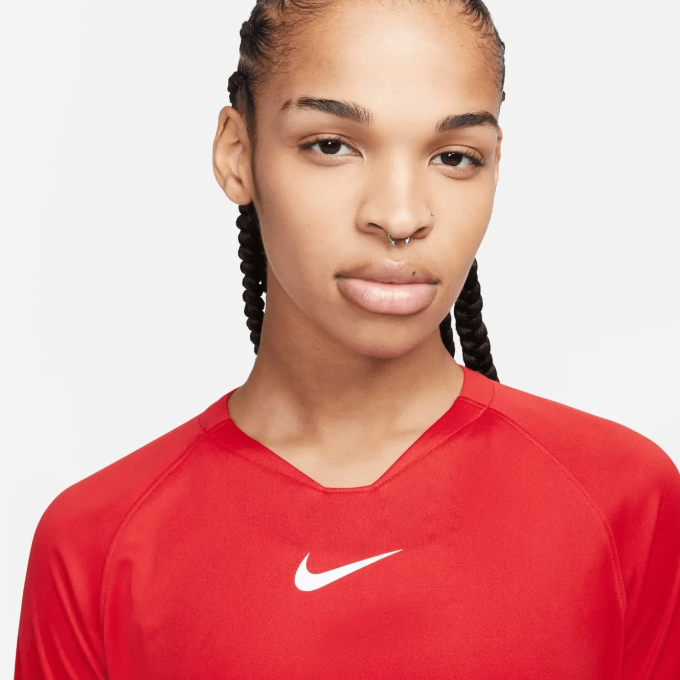 Nike Dri-FIT Park Ondershirt Lange Mouwen Dames Rood Wit