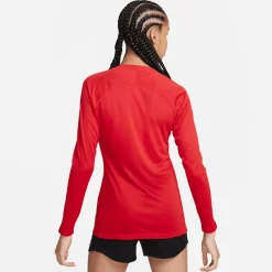 Nike Dri-FIT Park Ondershirt Lange Mouwen Dames Rood Wit