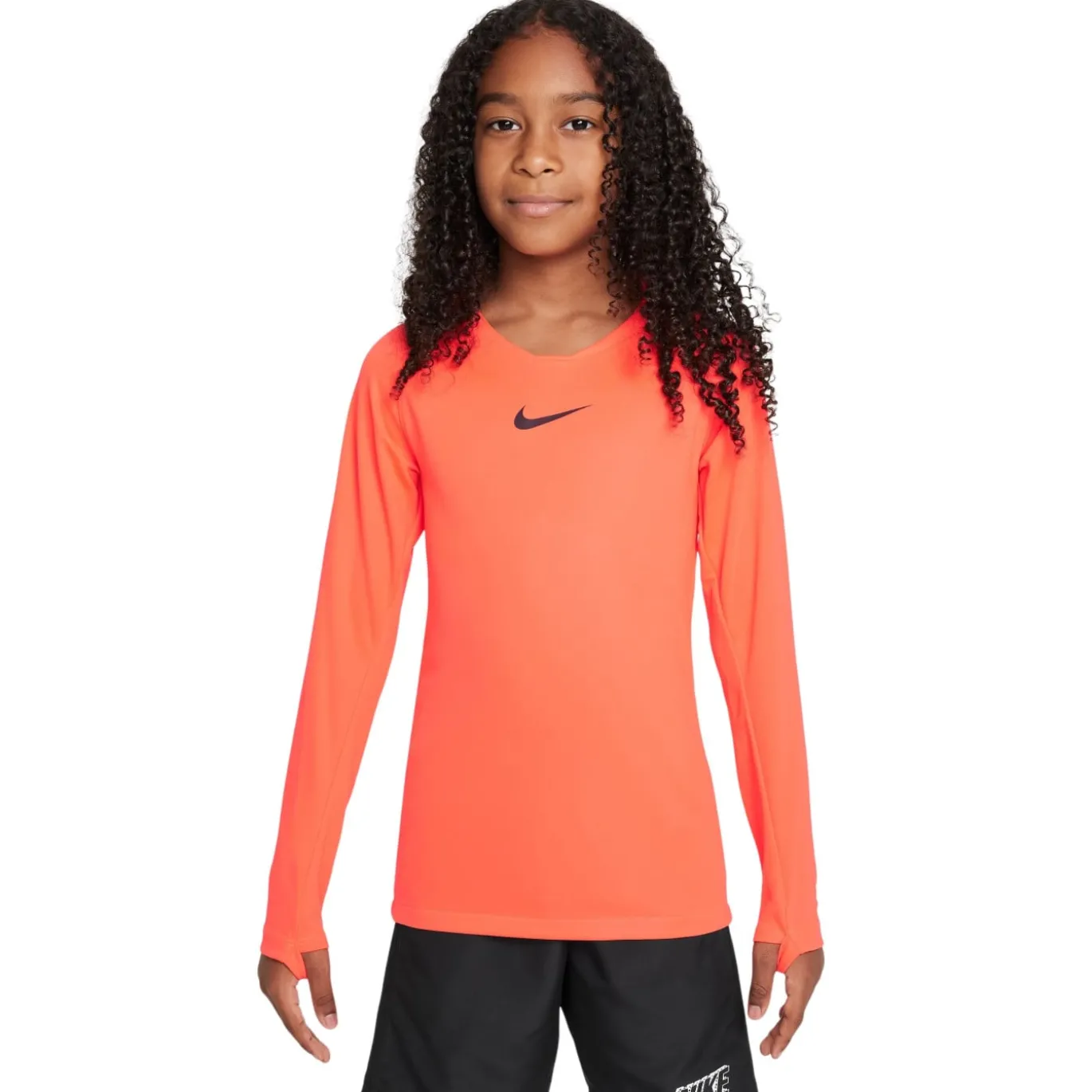 Nike Dri-FIT Park Ondershirt Lange Mouwen Kids Felrood Zwart