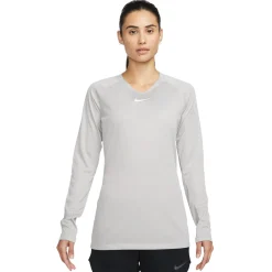 Nike Dri-FIT Park Ondershirt Lange Mouwen Dames Grijs Wit
