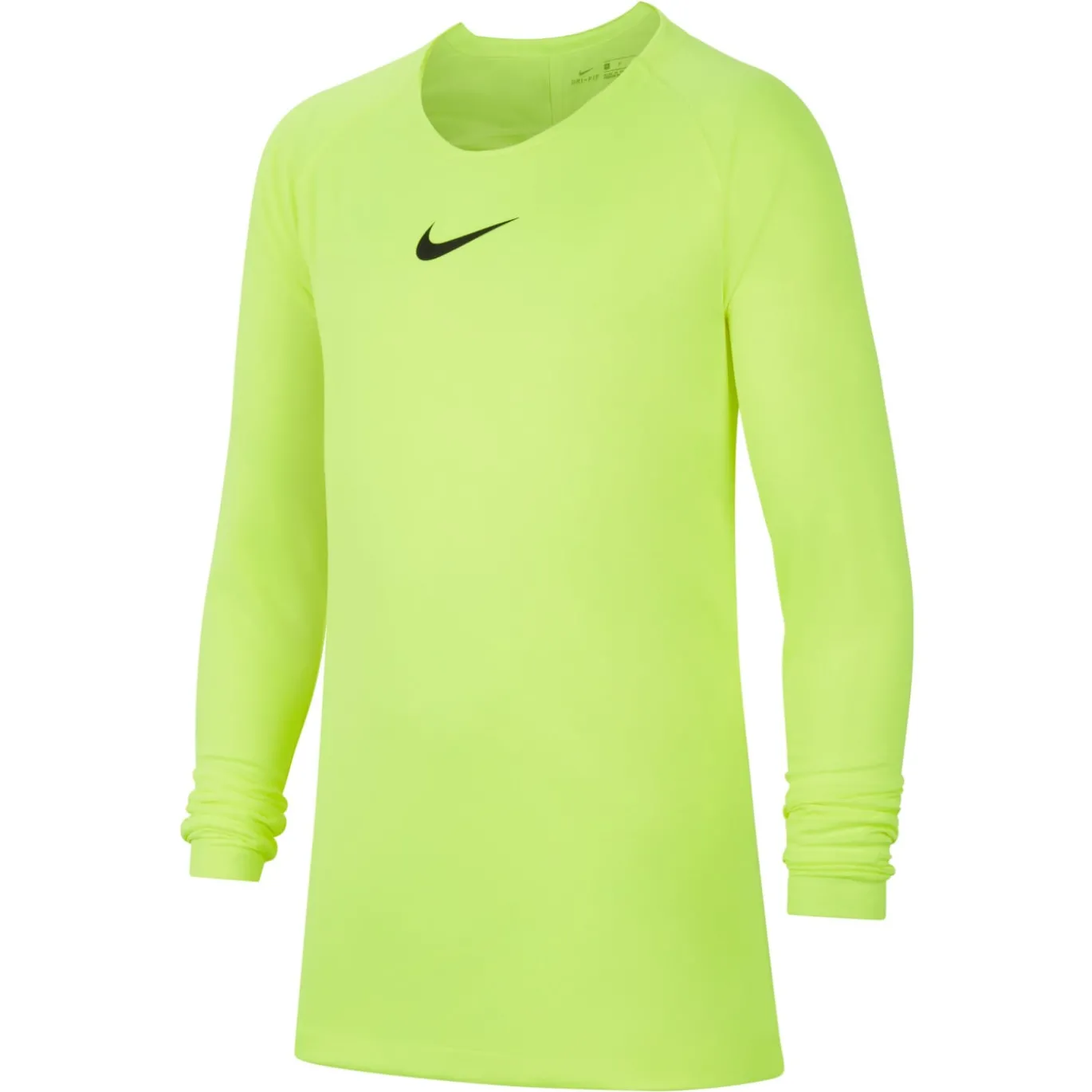 Nike Dri-FIT Park Ondershirt Lange Mouwen Kids Neongeel Zwart