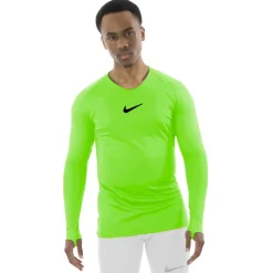 Nike Dri-FIT Park Ondershirt Lange Mouwen Volt Groen Zwart