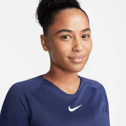 Nike Dri-FIT Park Ondershirt Lange Mouwen Dames Donkerblauw Wit