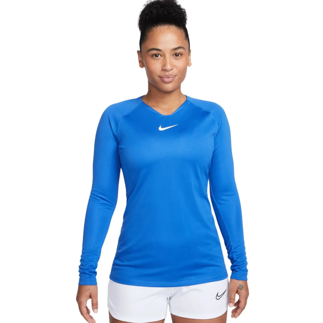 Nike Dri-FIT Park Ondershirt Lange Mouwen Dames Blauw Wit