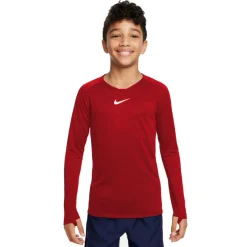 Nike Dri-FIT Park Ondershirt Lange Mouwen Kids Fel Rood