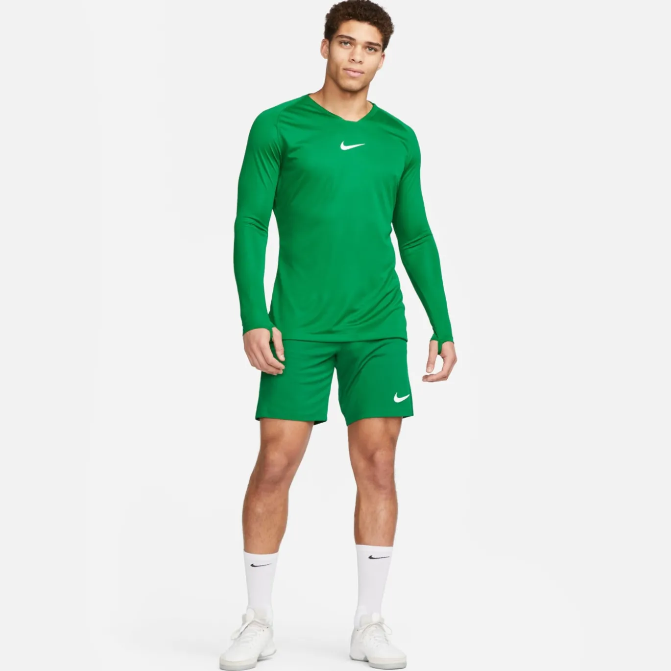 Nike Dri-FIT Park Ondershirt Lange Mouwen Groen Wit