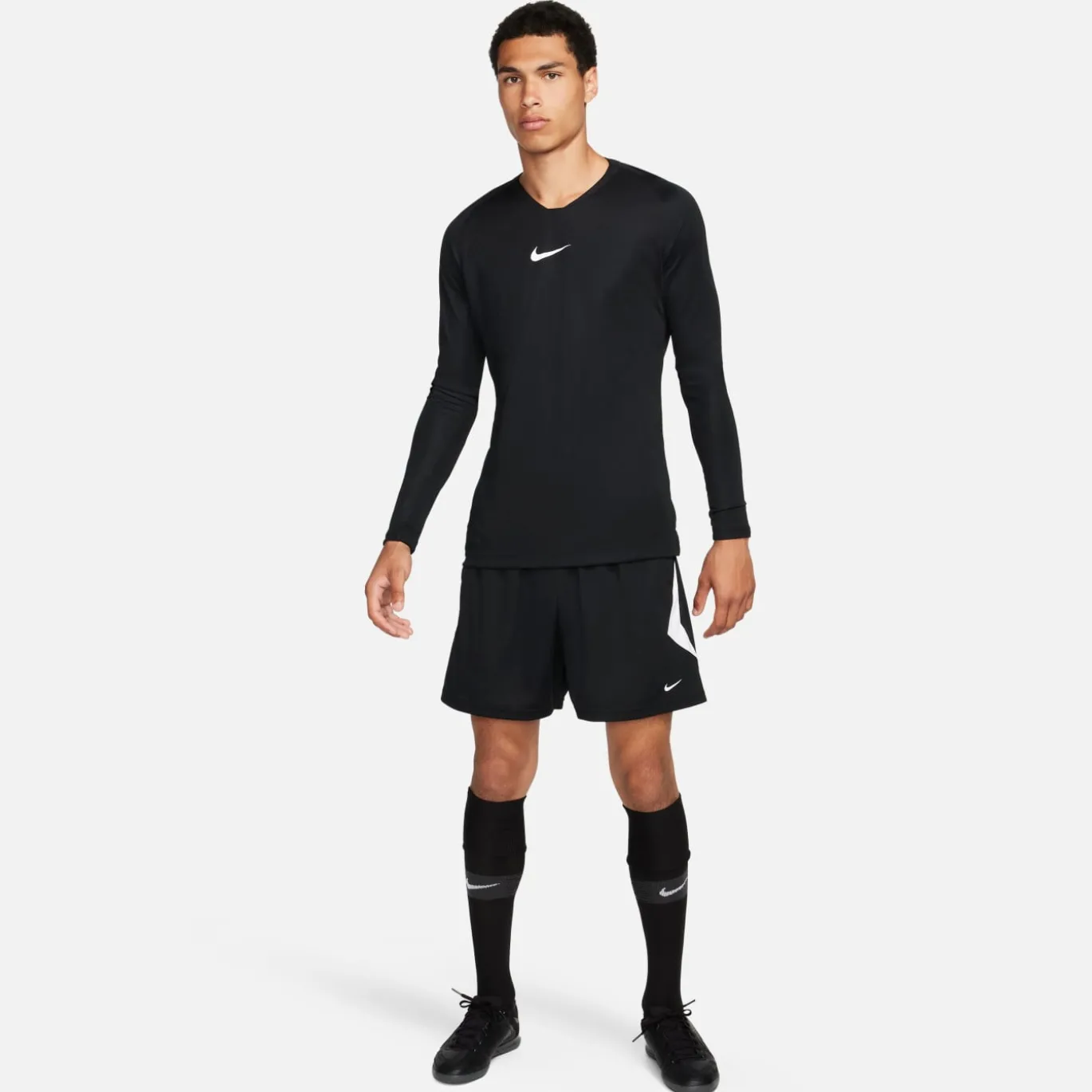 Nike Dri-FIT Park Ondershirt Lange Mouwen Zwart Wit