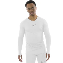 Nike Dri-FIT Park Ondershirt Lange Mouwen Wit Grijs