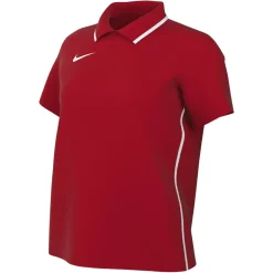 Nike Dri-FIT Park 26 Polo 1/4 Knoop Dames Rood Wit