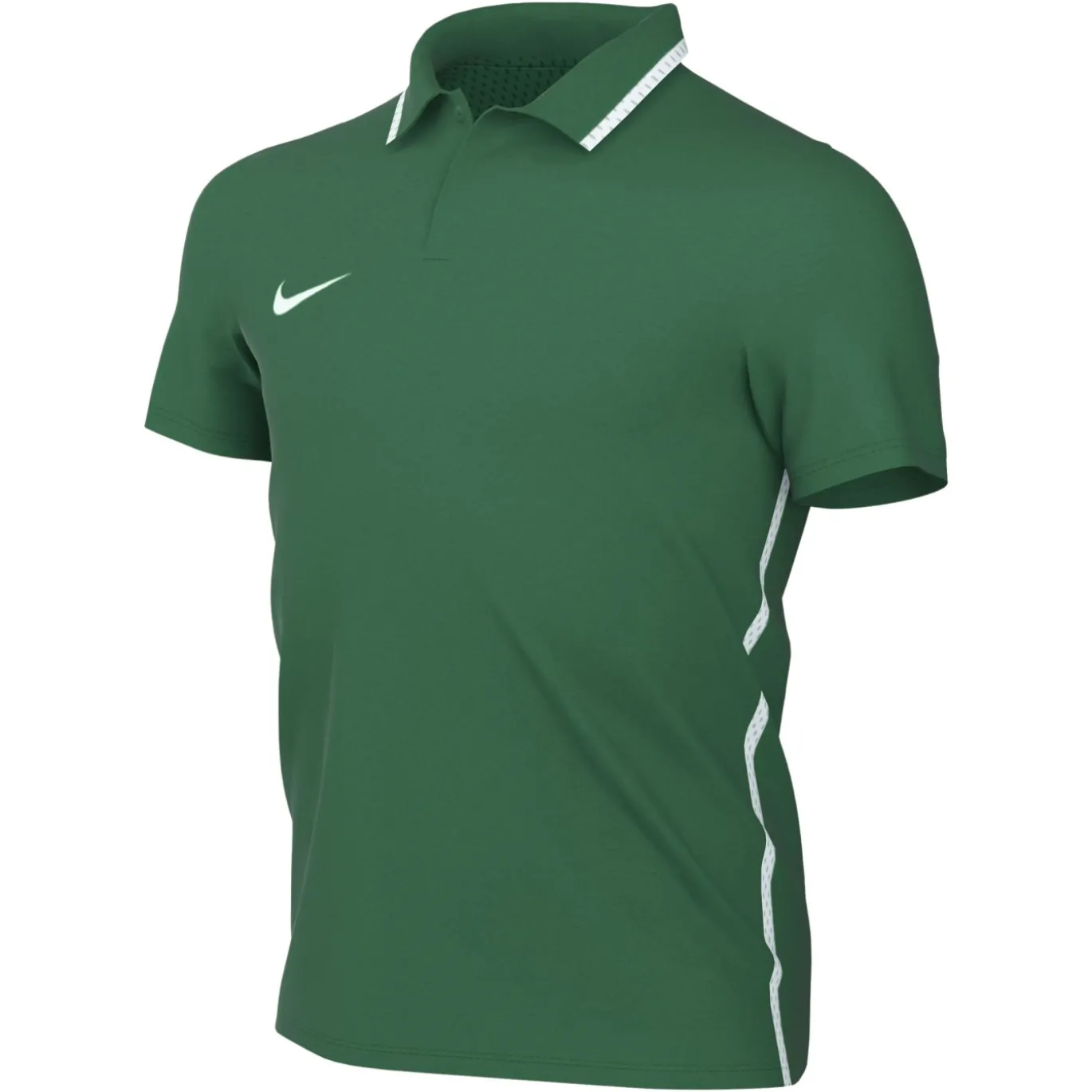Nike Dri-FIT Park 26 Polo 1/4 Knoop Kids Donkergroen Wit
