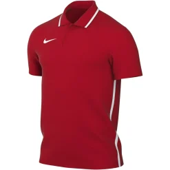 Nike Dri-FIT Park 26 Polo 1/4 Knoop Rood Wit