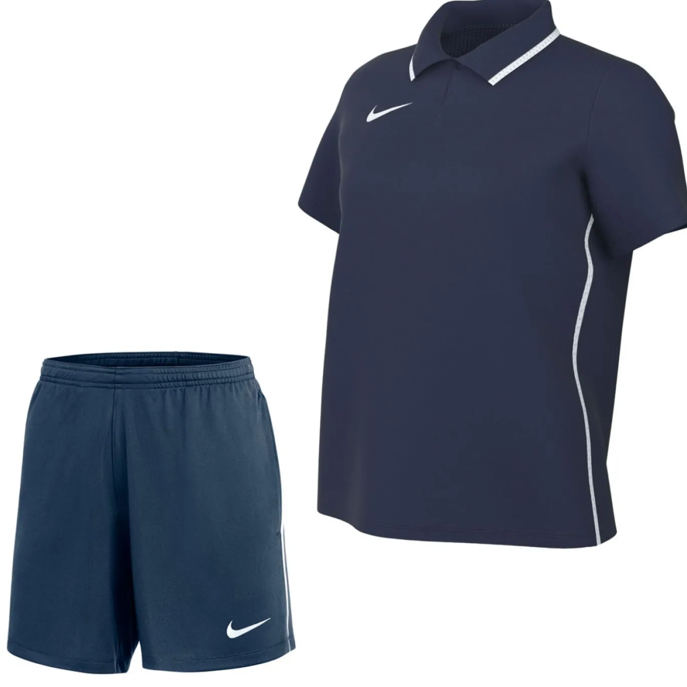Nike Dri-FIT Park 26 Polo Trainingsset Dames Donkerblauw Wit