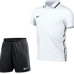 Nike Dri-FIT Park 26 Polo Trainingsset Kids Wit Zwart