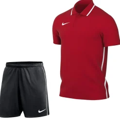 Nike Dri-FIT Park 26 Polo Trainingsset Rood Zwart