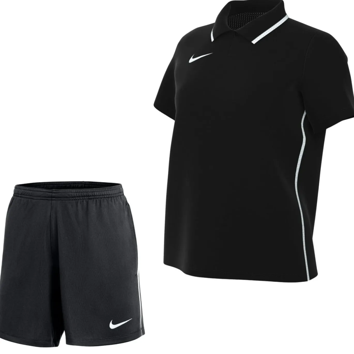 Nike Dri-FIT Park 26 Polo Trainingsset Dames Zwart Wit