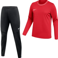 Nike Dri-FIT Park 26 Trainingspak Dames Rood Zwart