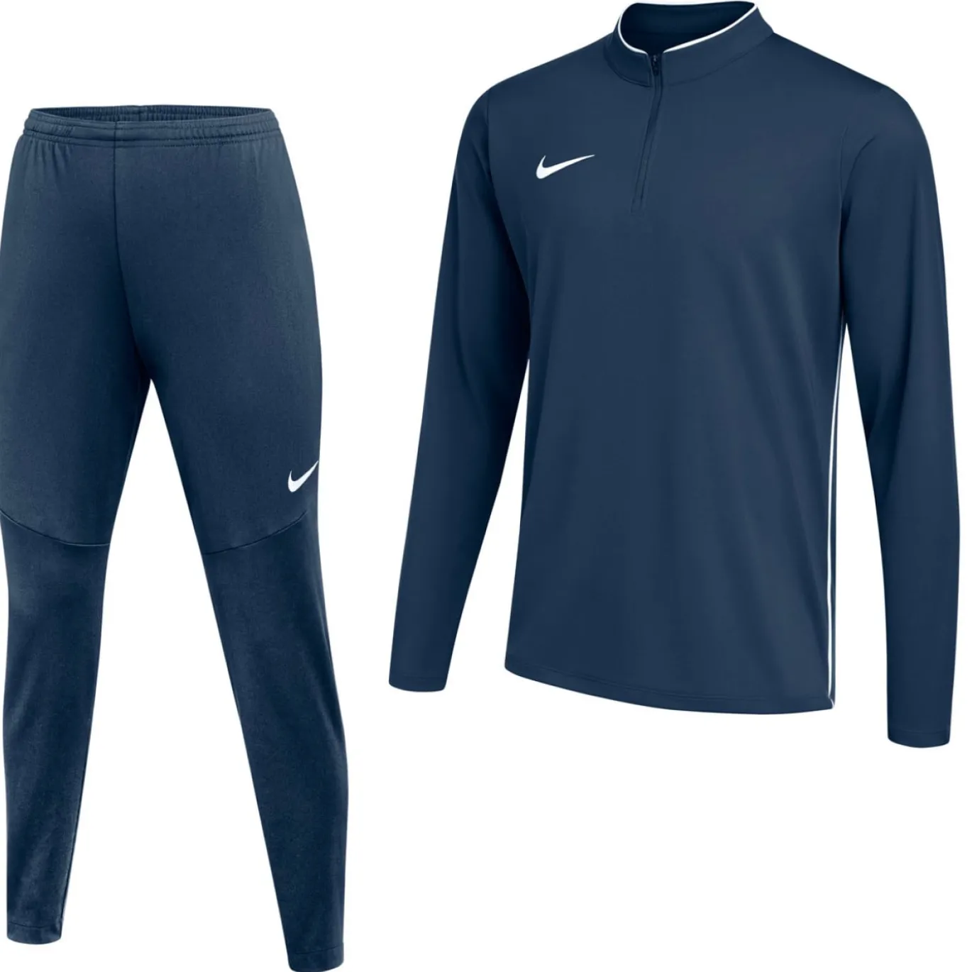 Nike Dri-FIT Park 26 Trainingspak 1/4-Zip Kids Donkerblauw Wit