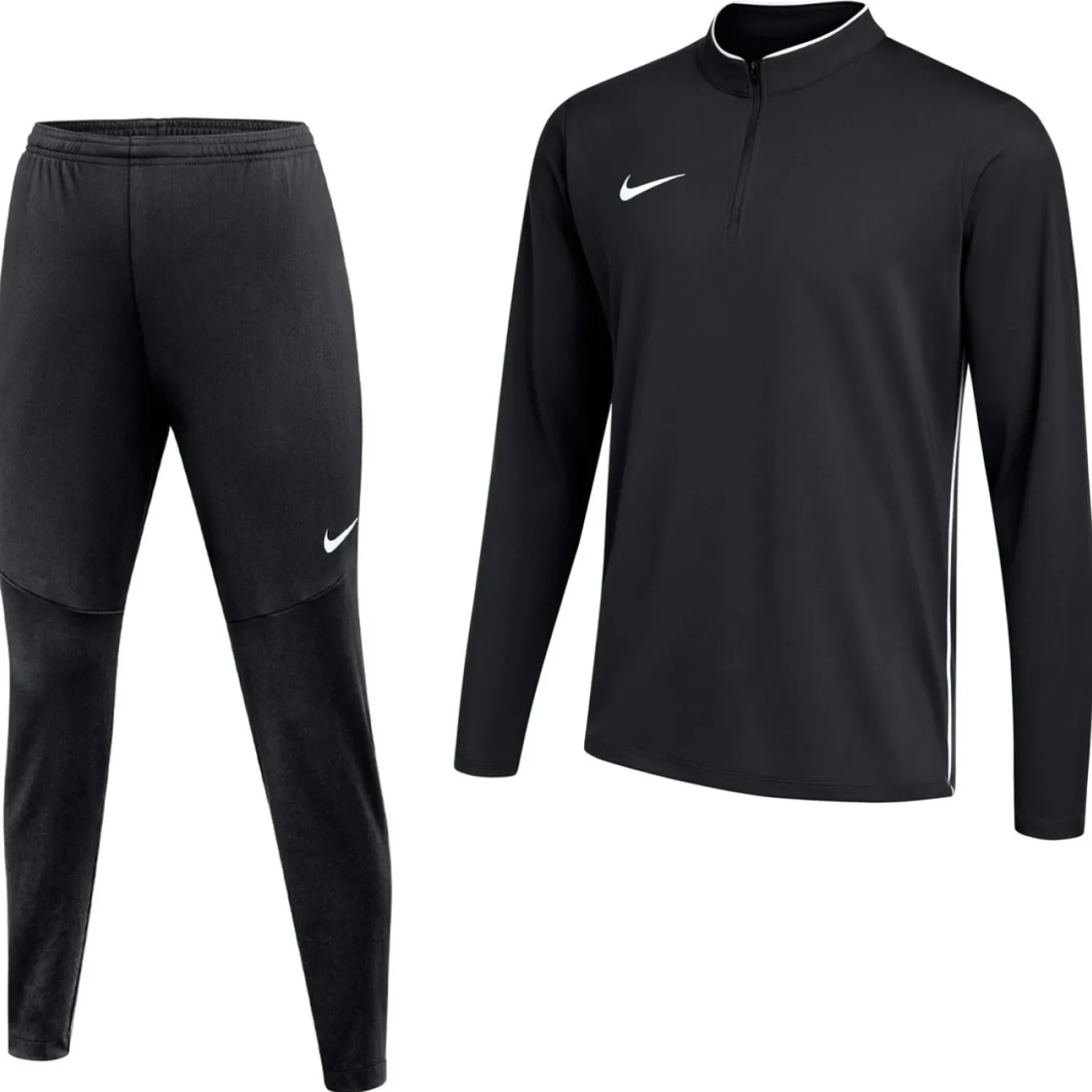 Nike Dri-FIT Park 26 Trainingspak 1/4-Zip Kids Zwart Wit