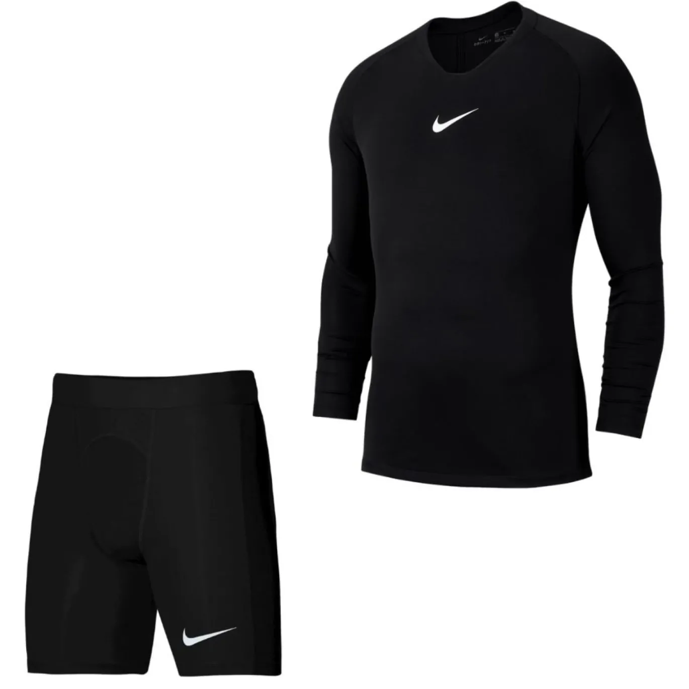 Nike Dri-Fit Park Trainingsset Lange Mouwen Zwart Wit