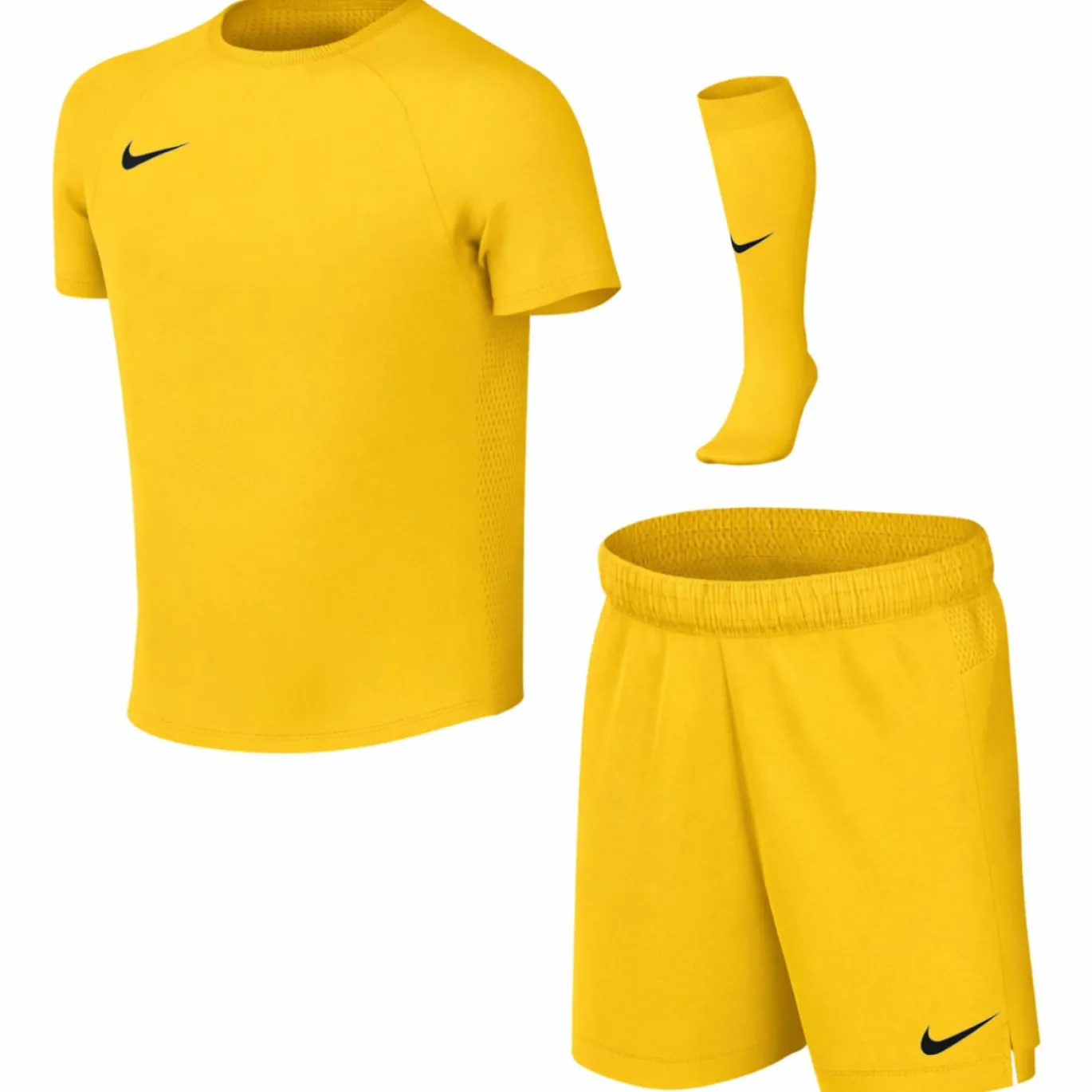 Nike Dri-FIT Park VIII Tenue Kleuters Geel Zwart