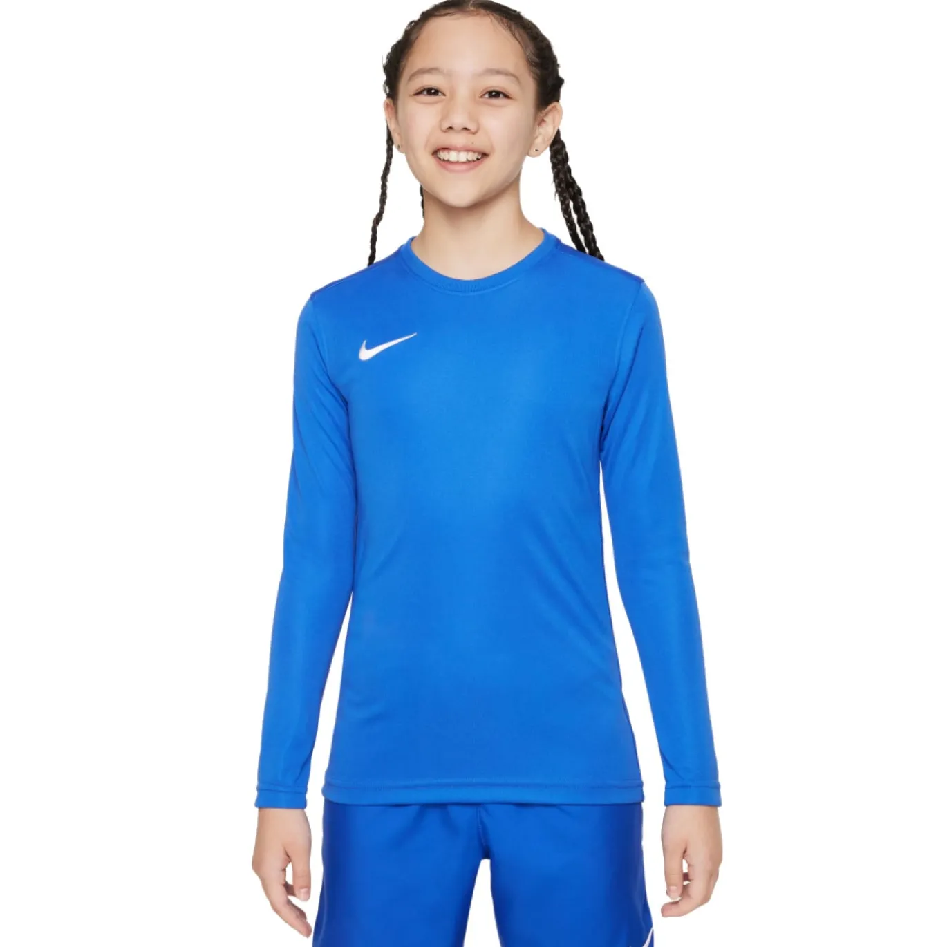 Nike Dri-FIT Park VII Voetbalshirt Lange Mouwen Kids Blauw
