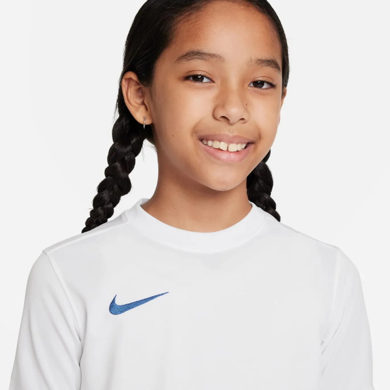 Nike Dri-FIT Park VII Voetbalshirt Kids Wit Blauw