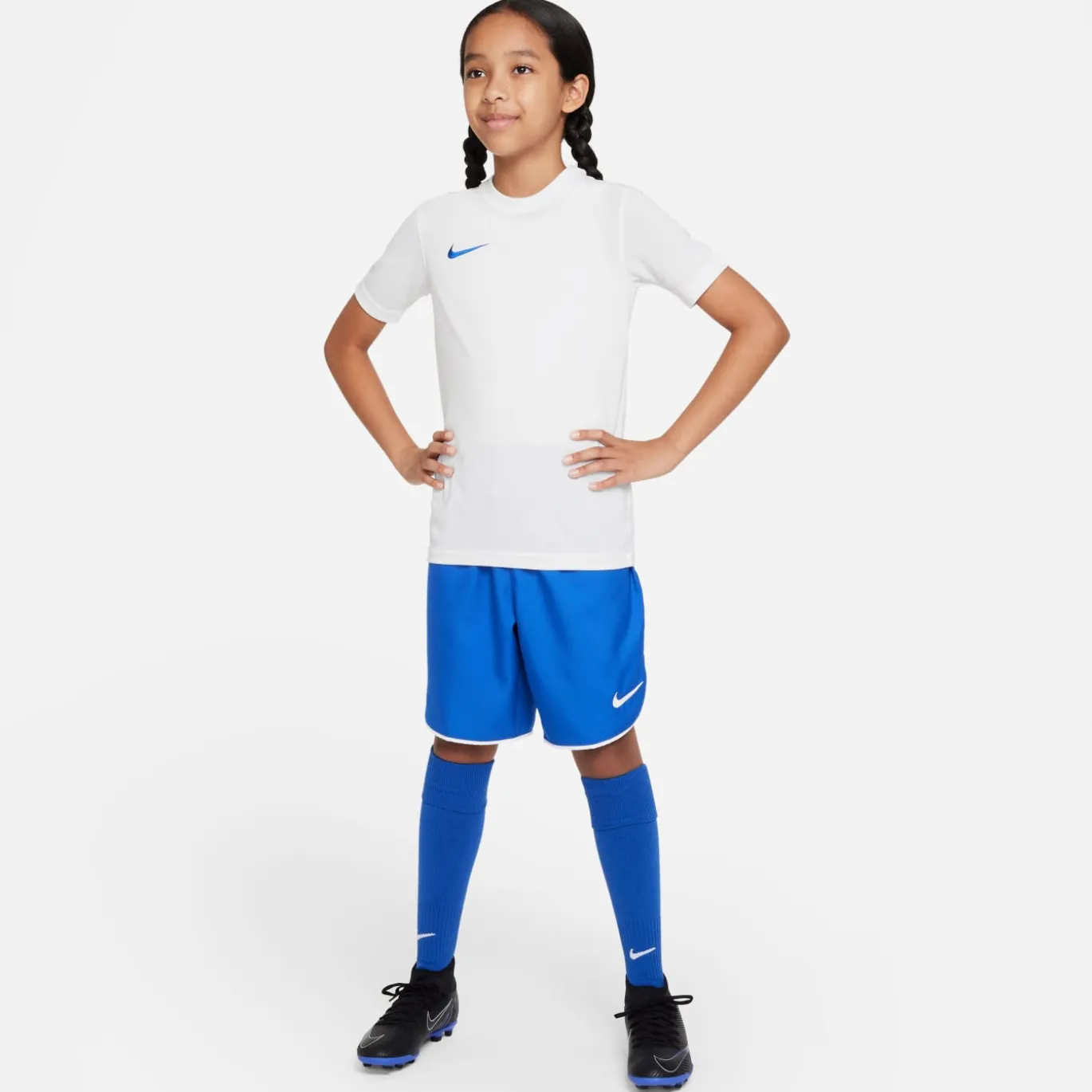 Nike Dri-FIT Park VII Voetbalshirt Kids Wit Blauw