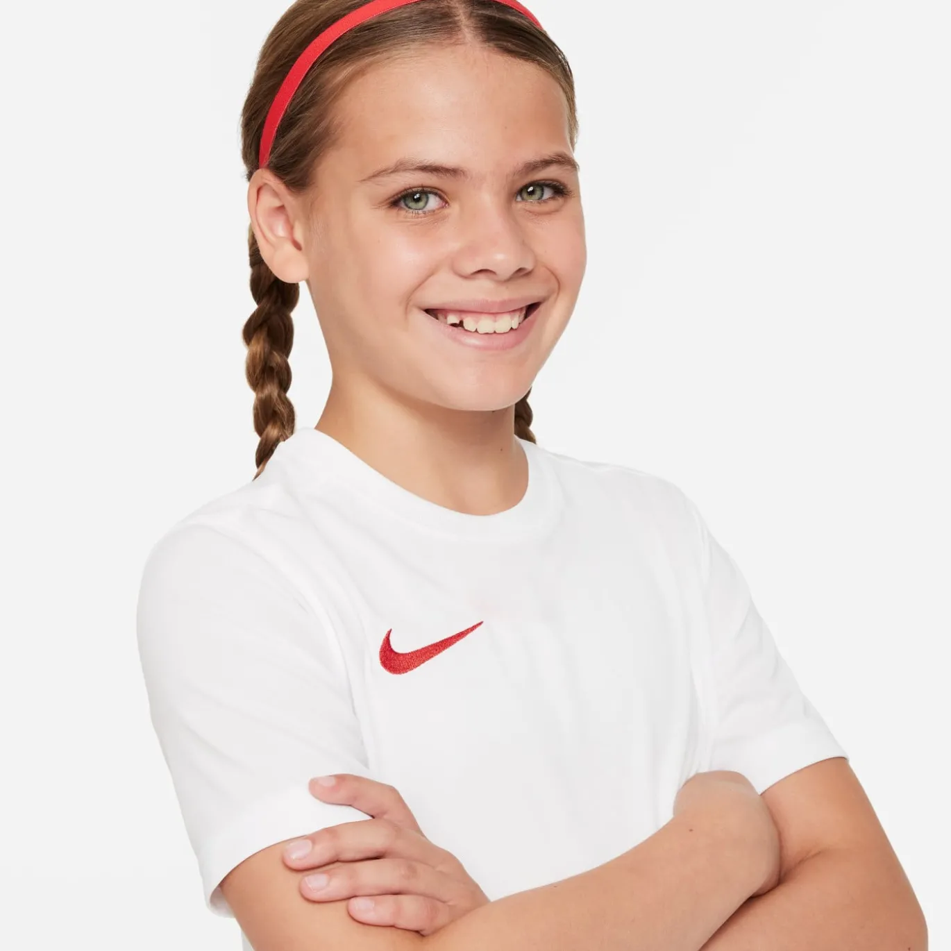 Nike Dri-FIT Park VII Voetbalshirt Kids Wit Rood