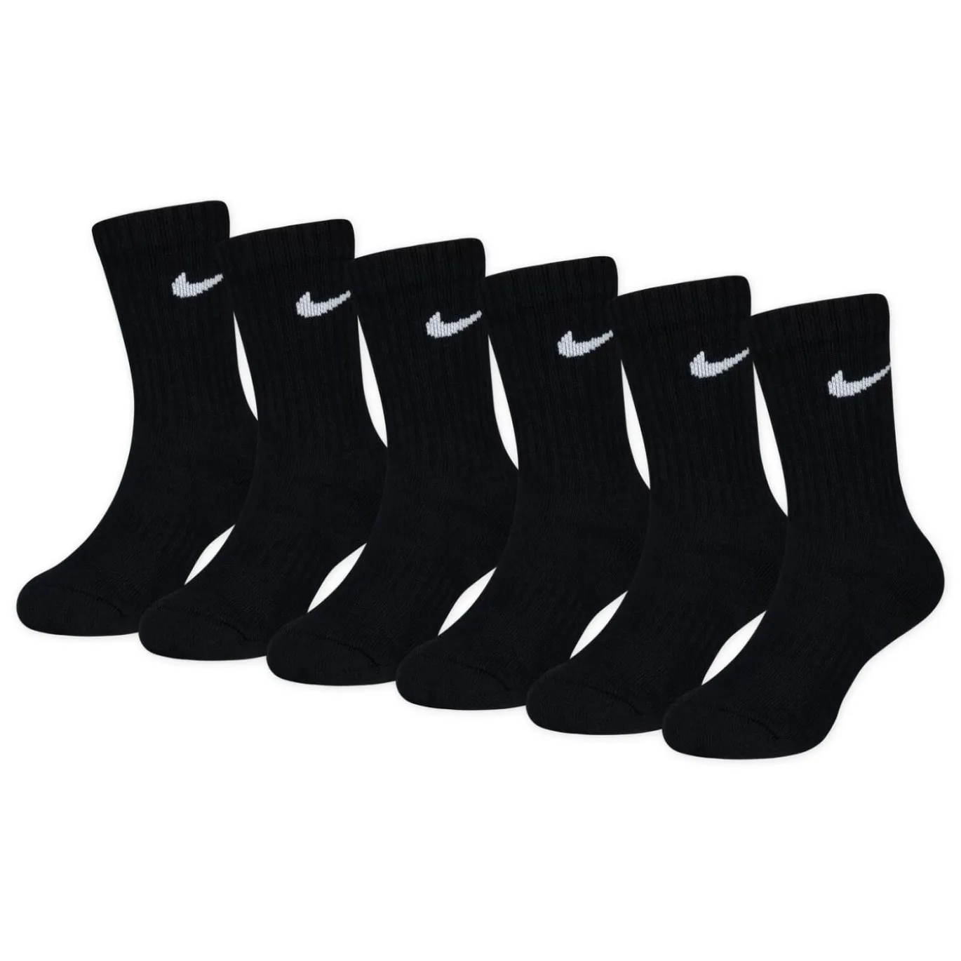 Nike Dri-FIT Performance Basics Crew Sokken 6-Pack Kleuters Zwart Wit