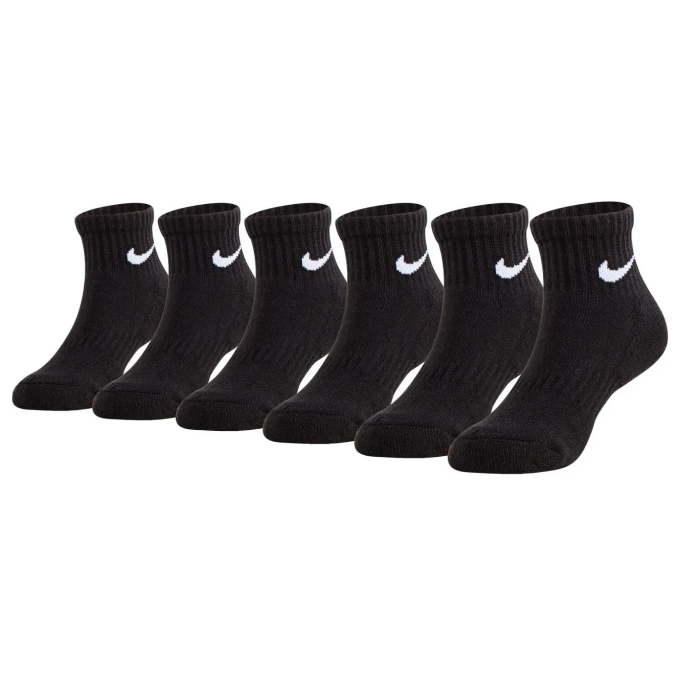 Nike Dri-FIT Performance Basics Enkelsokken 6-Pack Kleuters Zwart Wit