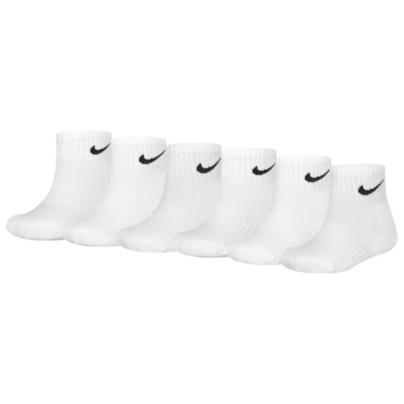 Nike Dri-FIT Performance Basics Enkelsokken 6-Pack Kleuters Wit Zwart