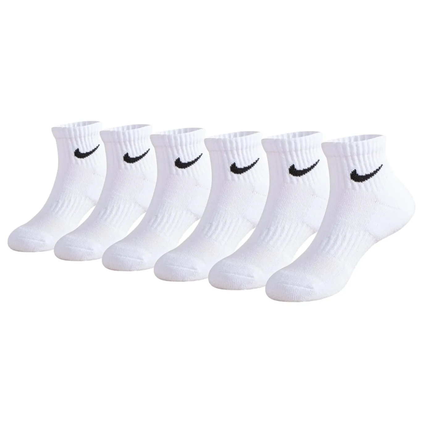 Nike Dri-FIT Performance Basics Enkelsokken 6-Pack Kleuters Wit Zwart