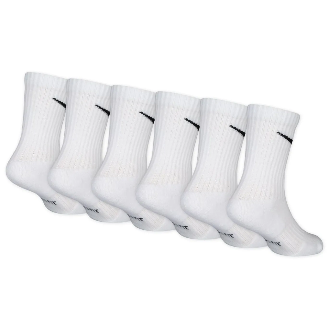 Nike Dri-Fit Performance Basics Crew Sokken 6-Pack Kleuters Wit Zwart