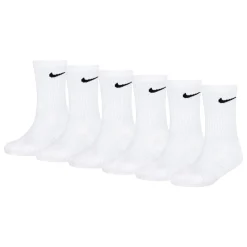 Nike Dri-Fit Performance Basics Crew Sokken 6-Pack Kleuters Wit Zwart