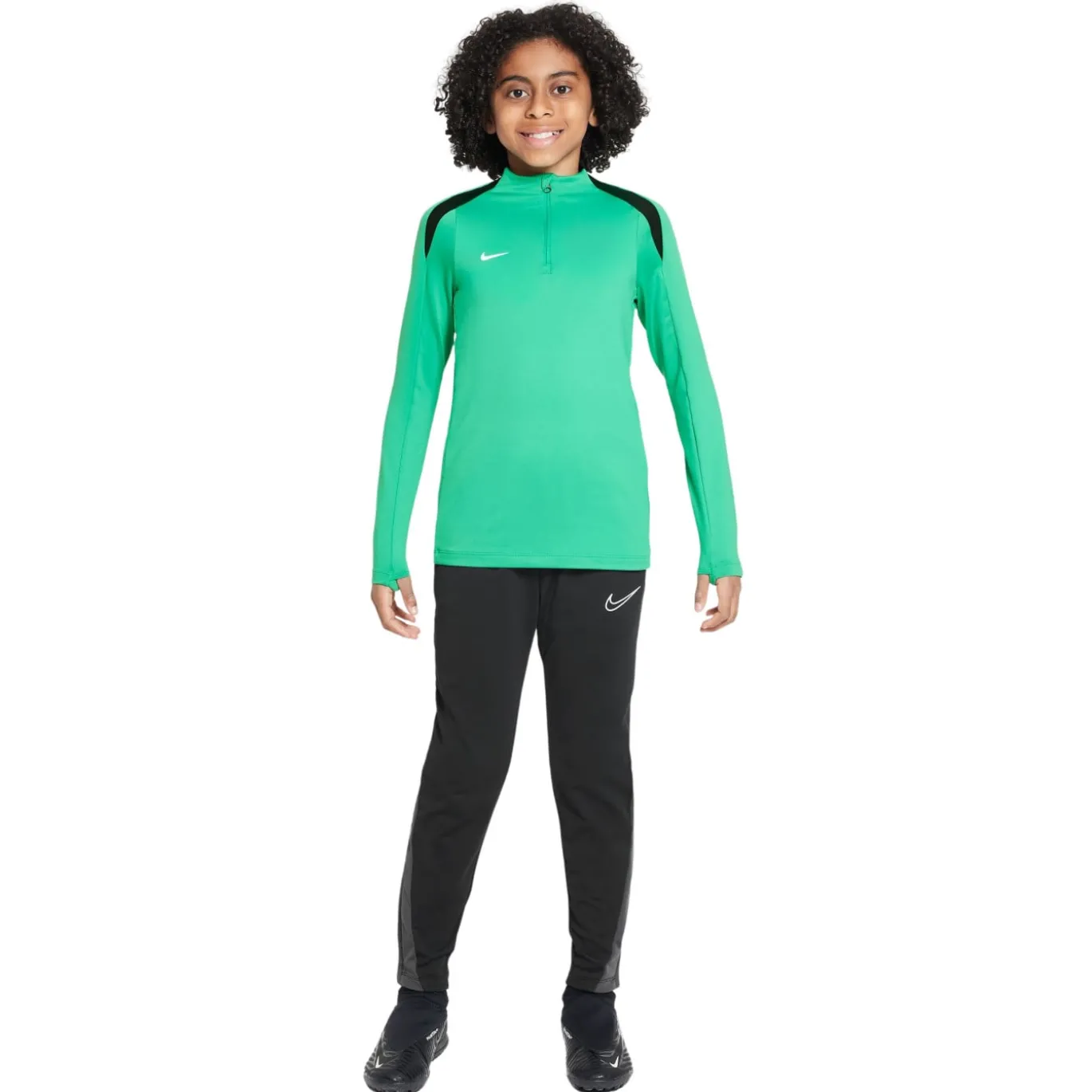 Nike Dri-FIT Strike Trainingstrui 1/4-Zip Kids Groen Zwart Wit