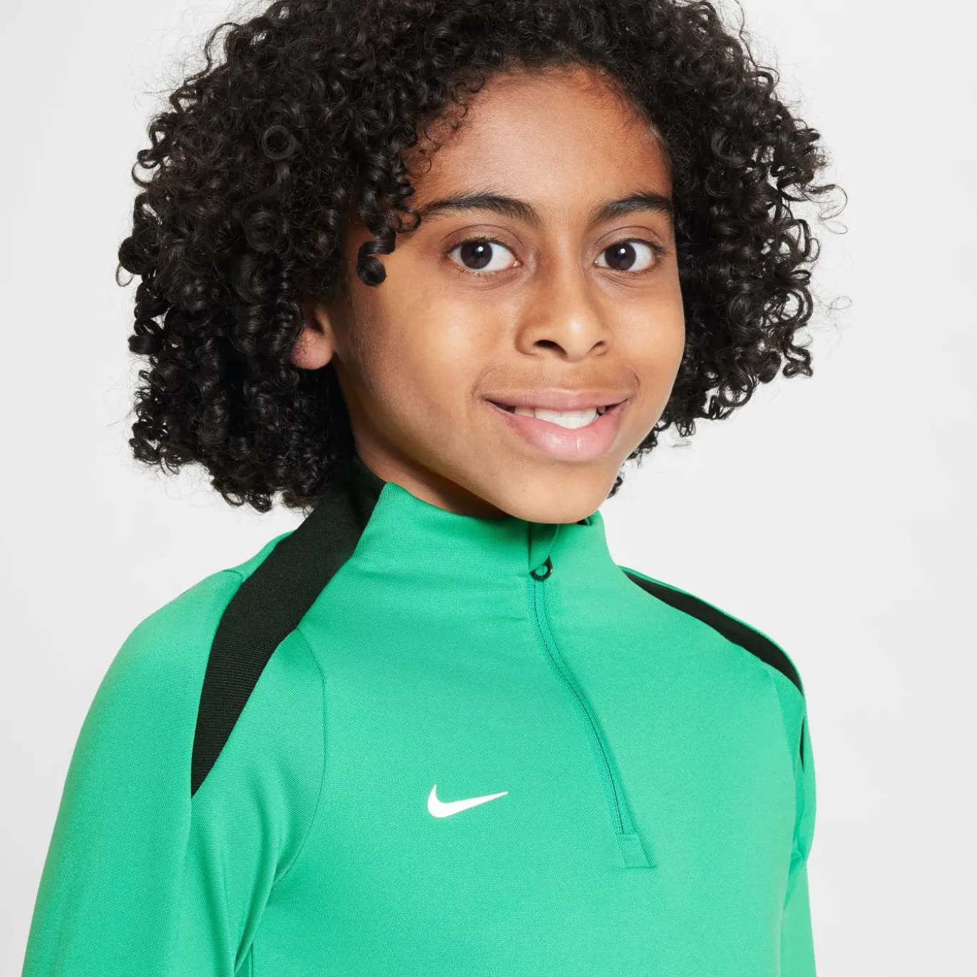 Nike Dri-FIT Strike Trainingstrui 1/4-Zip Kids Groen Zwart Wit