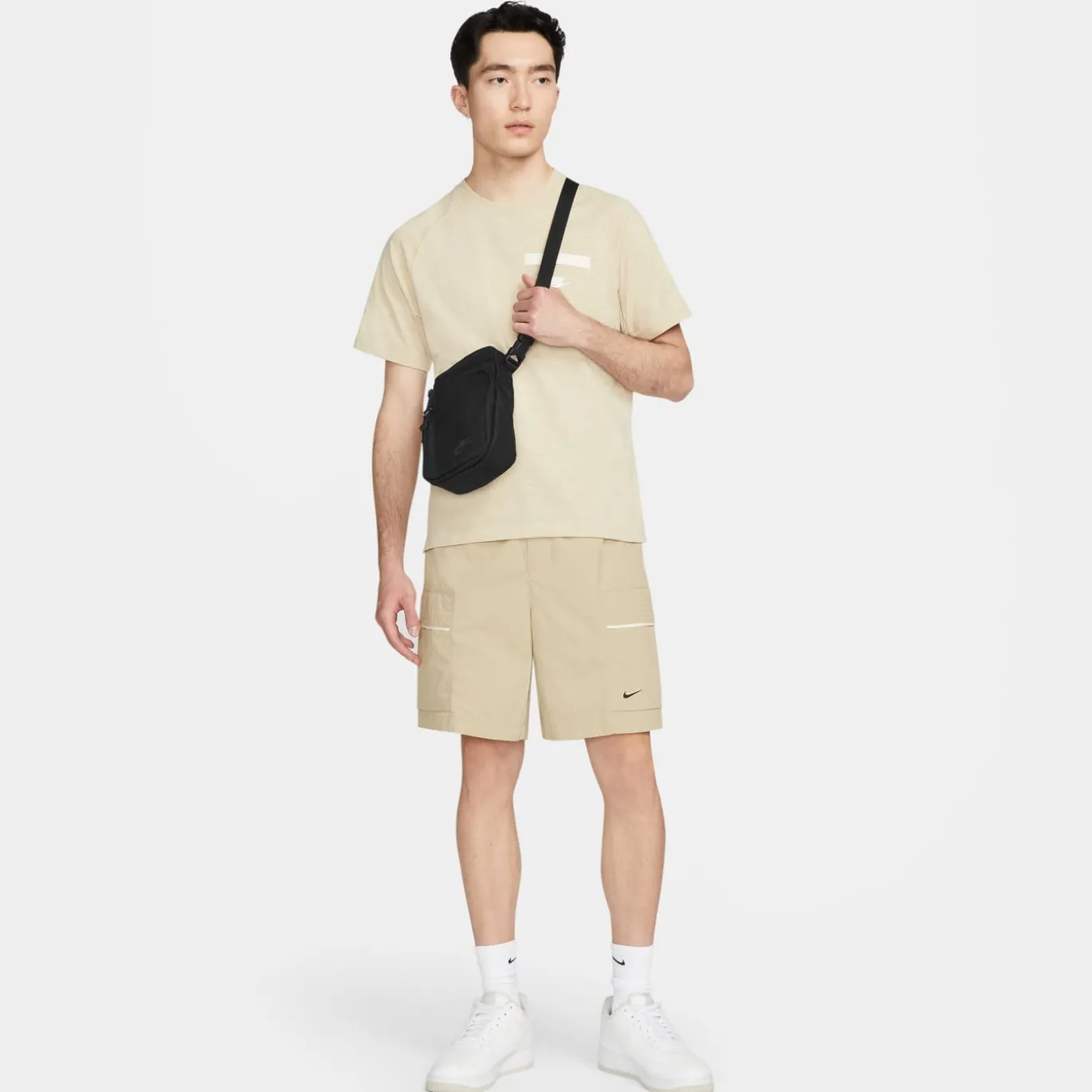 Nike Elemental Crossbody Tas Zwart Grijs