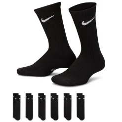 Nike Everyday Crew Sokken 6-Pack Kids Zwart Wit