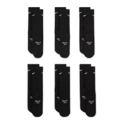 Nike Everyday Crew Sokken 6-Pack Kids Zwart Wit